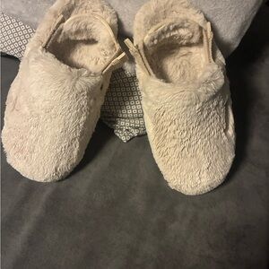 Nike Cream Fuzzy Clog Mules